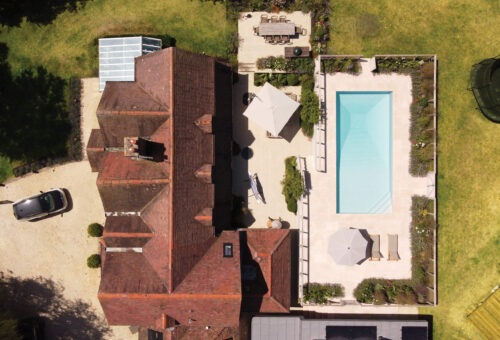 18 Oxfordshire The Old Marsh House Aerial Summer